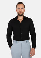 Black Linen Blend Shirt - SARTORO827