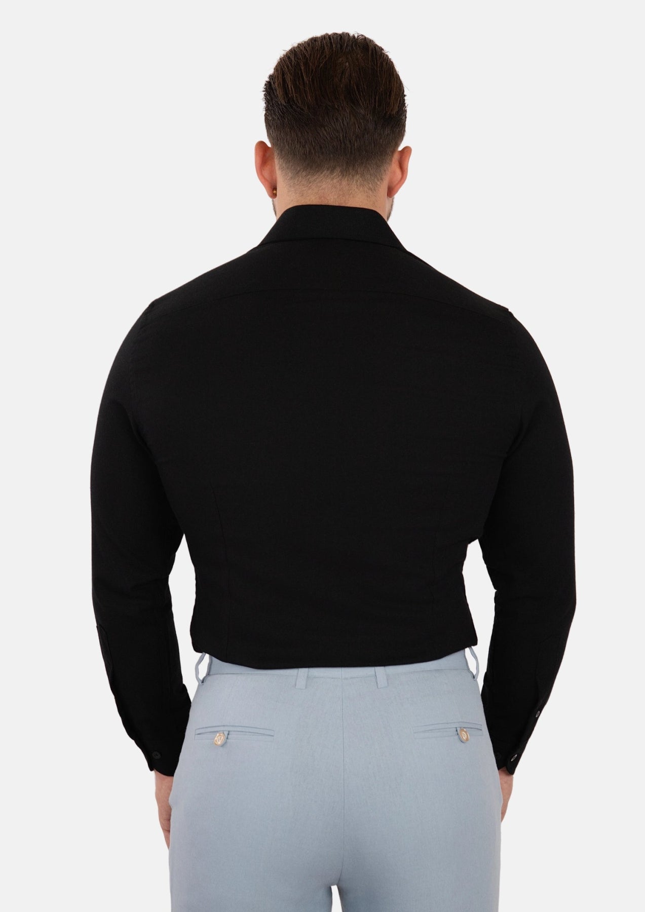 Black Linen Blend Shirt - SARTORO