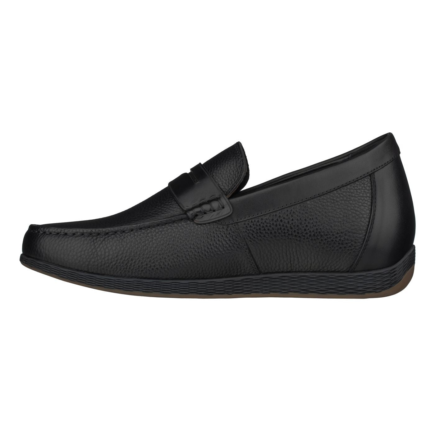Black Penny Loafer Elevator Shoes - 2457