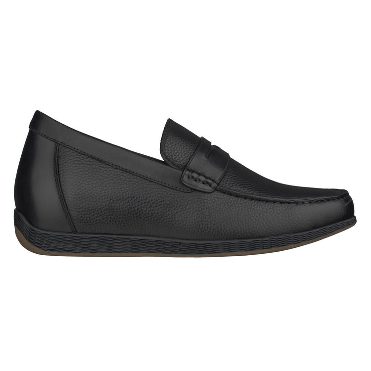 Black Penny Loafer Elevator Shoes - 2506