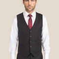 Black Pinstripe Vest - SARTORO