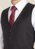 Black Pinstripe Vest - SARTORO