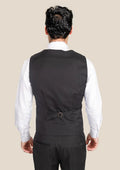 Black Pinstripe Vest - SARTORO