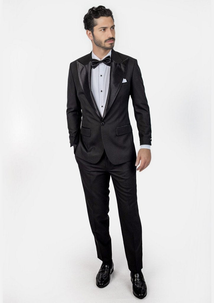 Black Sharkskin Tuxedo 3 - Piece - Thompson Party - SARTORO