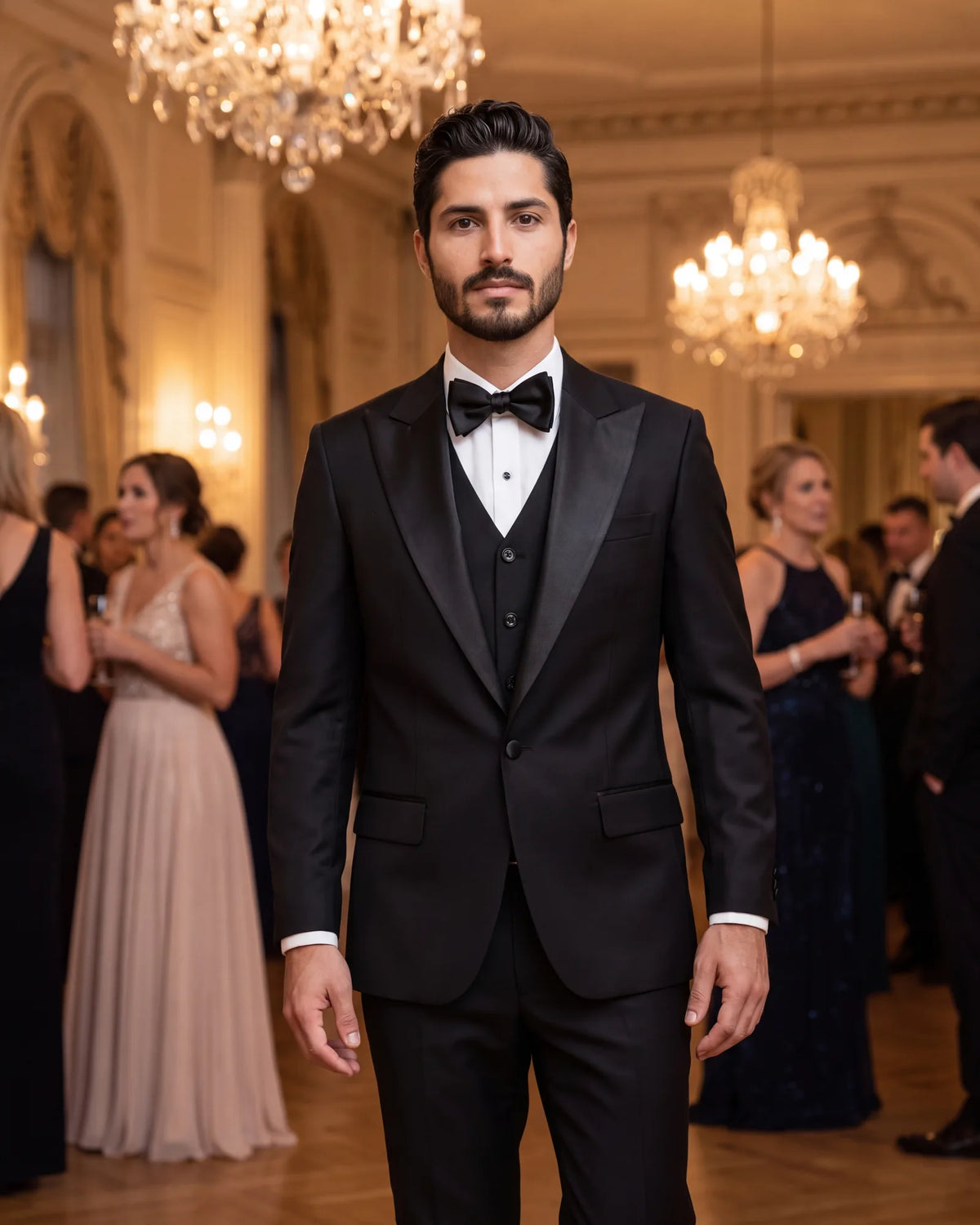 Invitation says black tie? Wear a tuxedo, whether it is a gala, a charity ball or an evening wedding.