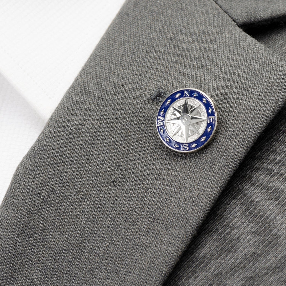 Blue Compass Lapel Pin600