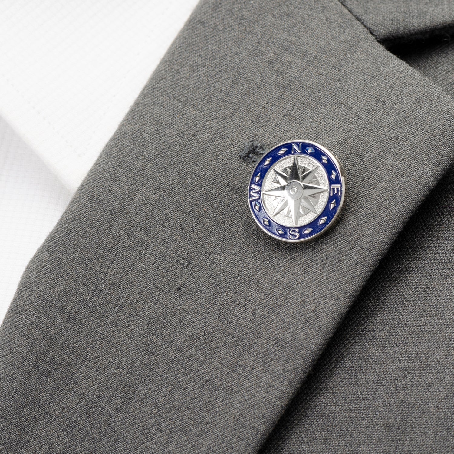 Blue Compass Lapel Pin - SARTORO245