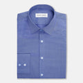 Blue Egyptian Cotton Broadcloth Shirt - SARTORO