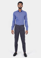 Blue Egyptian Cotton Broadcloth Shirt - SARTORO128