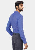 Blue Egyptian Cotton Broadcloth Shirt - SARTORO