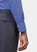 Blue Egyptian Cotton Broadcloth Shirt - SARTORO