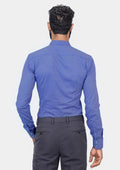 Blue Egyptian Cotton Broadcloth Shirt - SARTORO