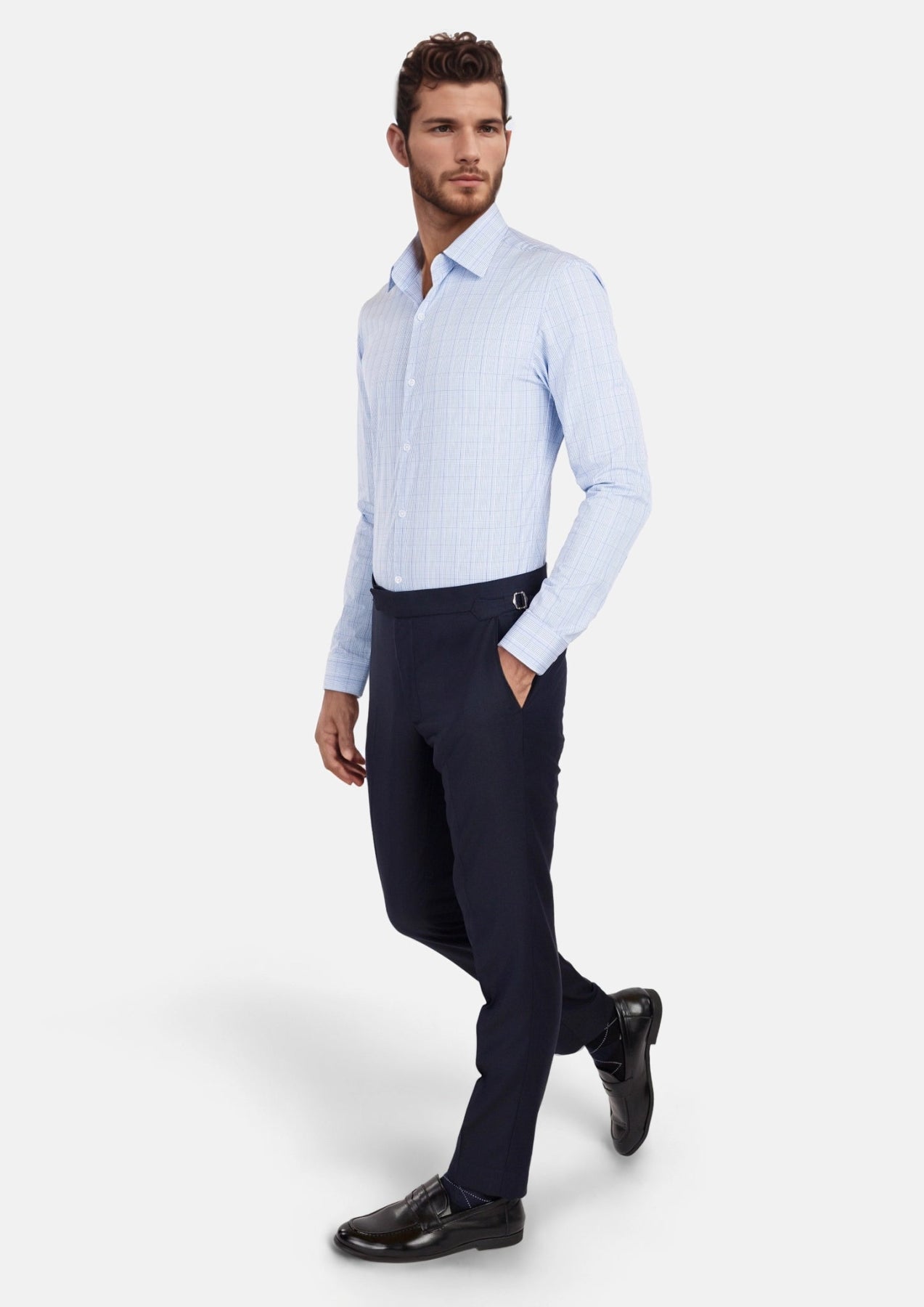 Blue Glen Plaid Shirt - SARTORO