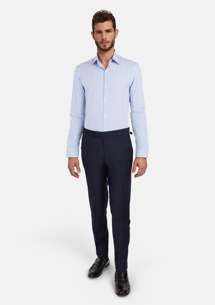 Blue Glen Plaid Shirt - SARTORO878