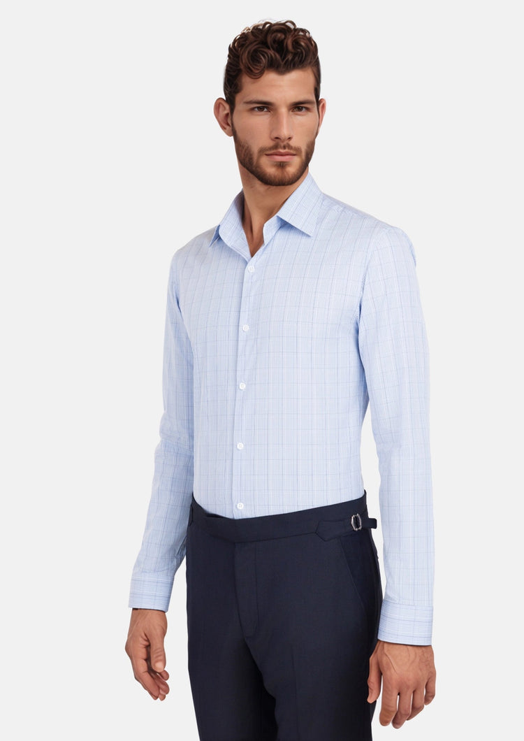 Blue Glen Plaid Shirt - SARTORO