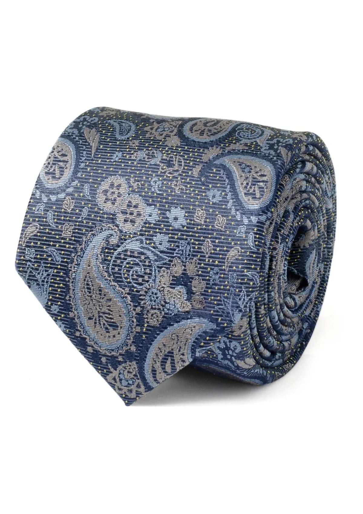 Blue &amp; Gray Paisley Men's Tie202
