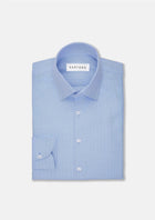 Blue Herringbone Shirt - SARTORO708