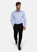 Blue Herringbone Shirt - SARTORO