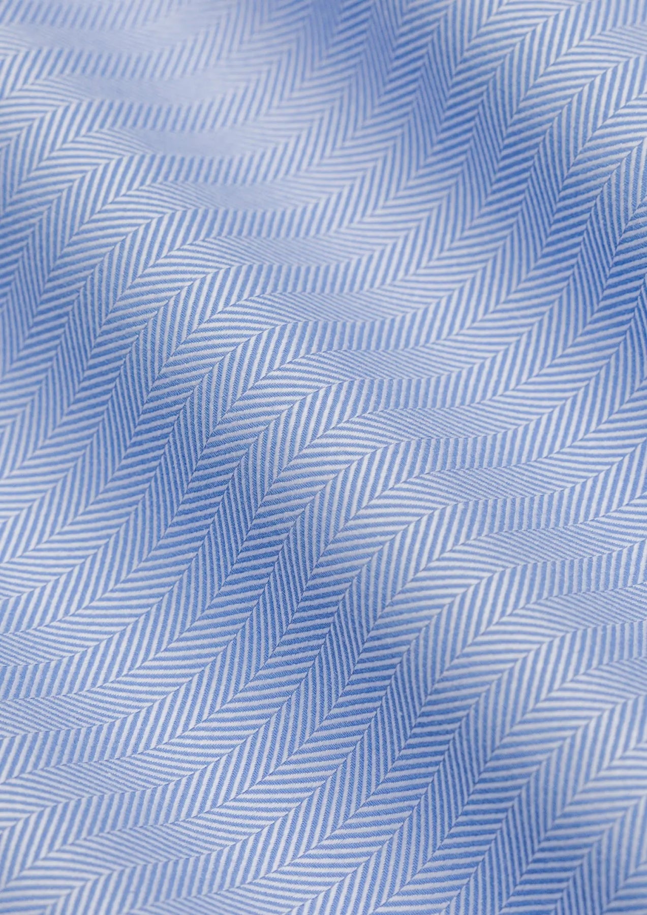 Blue Herringbone Shirt - SARTORO