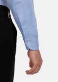 Blue Herringbone Shirt - SARTORO