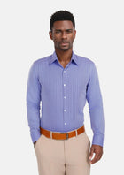 Blue Herringbone Shirt - SARTORO869