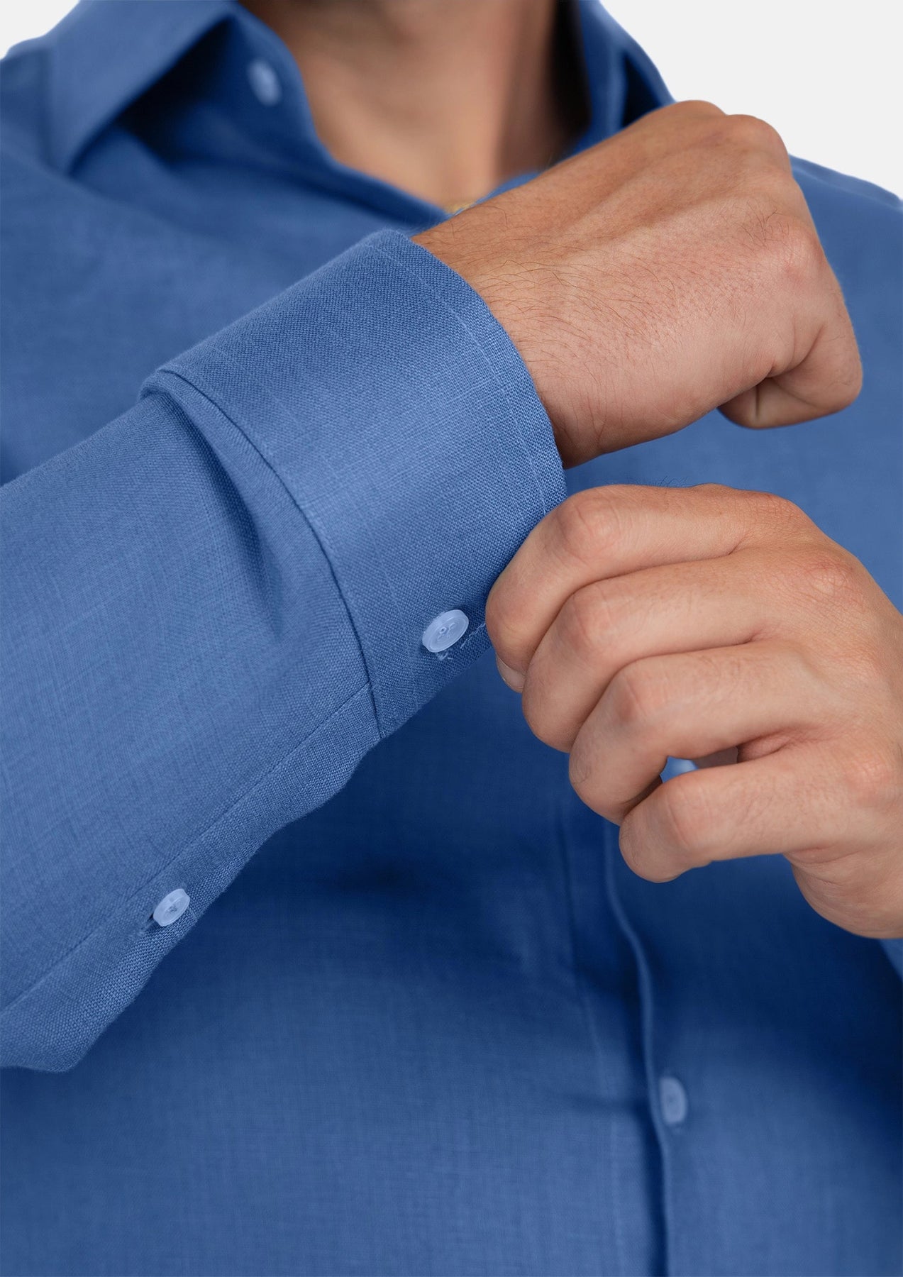 Blue Linen Shirt - SARTORO572