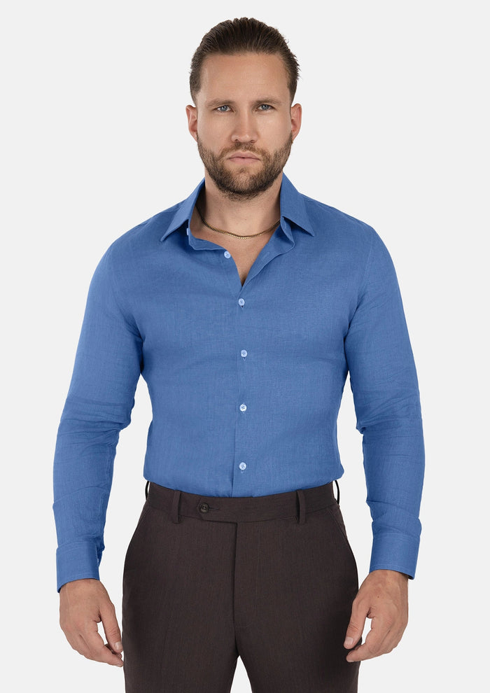 Blue Linen Shirt - SARTORO84