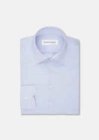 Blue Micro - check Ultrasoft Bamboo Shirt - SARTORO