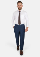 Blue Microcheck Pants - SARTORO669