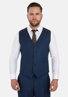 Blue Microcheck Vest - SARTORO432