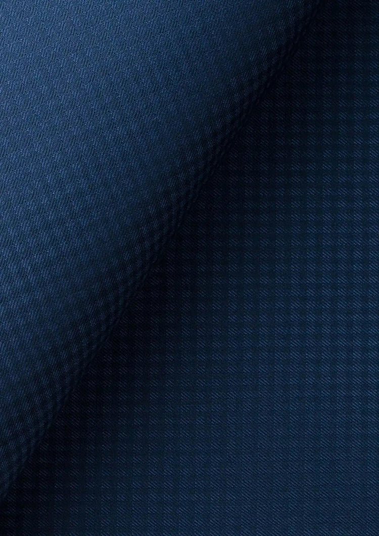 Blue Microcheck Vest - SARTORO639