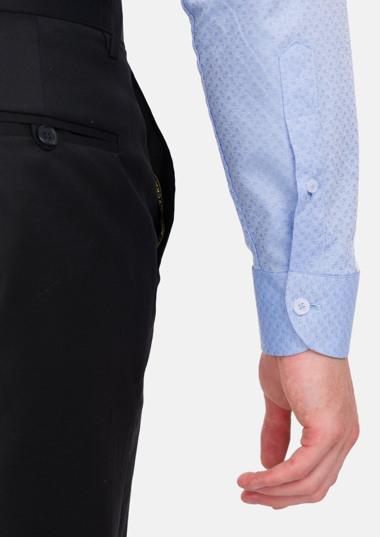 Blue Microfloral Shirt - SARTORO