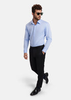 Blue Microfloral Shirt - SARTORO266