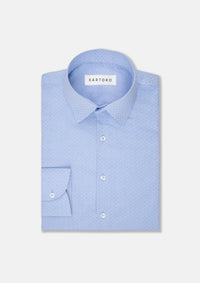 Blue Microfloral Shirt - SARTORO