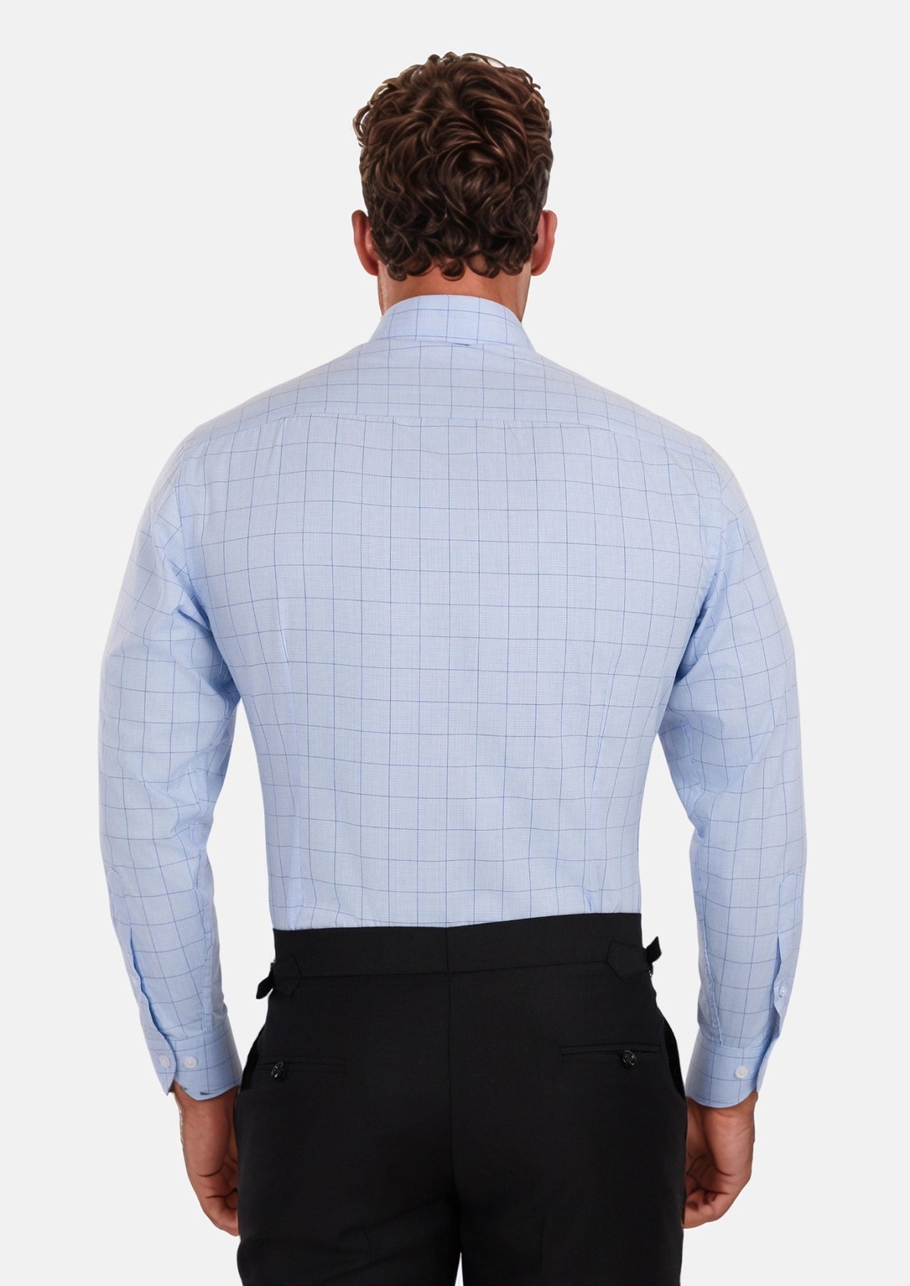 Blue Prince of Whales Check Shirt - SARTORO