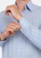 Blue Prince of Whales Check Shirt - SARTORO251