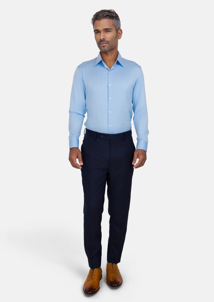 Blue Ultrasoft Bamboo Shirt - SARTORO167