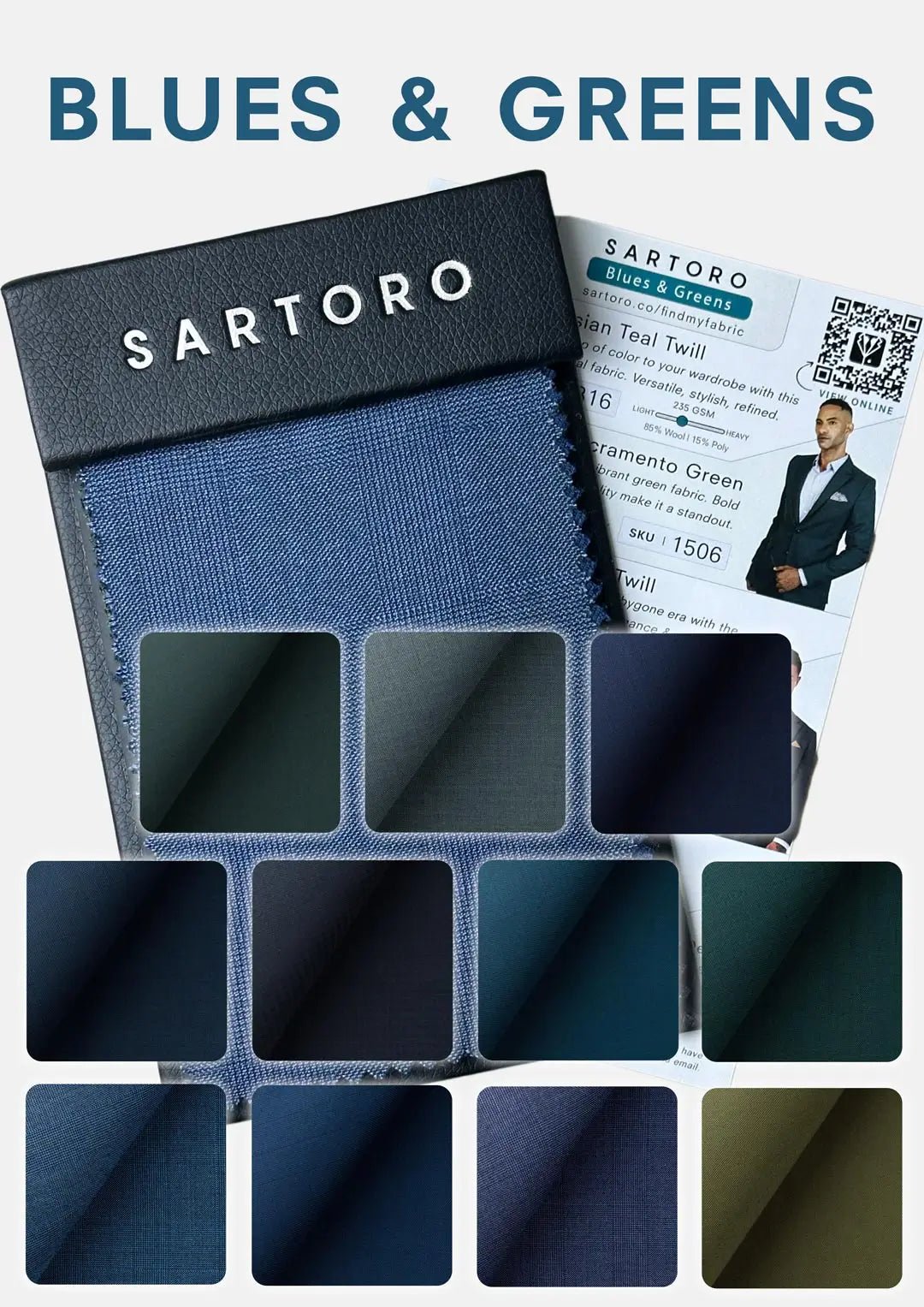 Blues &amp; Greens Swatch Set - SARTORO