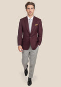 Bowery Deep Burgundy Birdseye Jacket - SARTORO