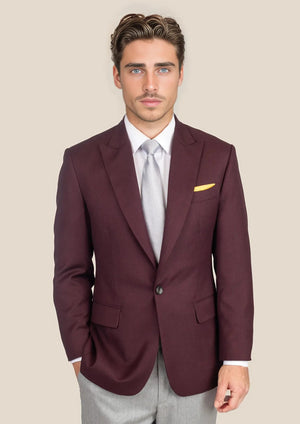 Bowery Deep Burgundy Birdseye Jacket - SARTORO