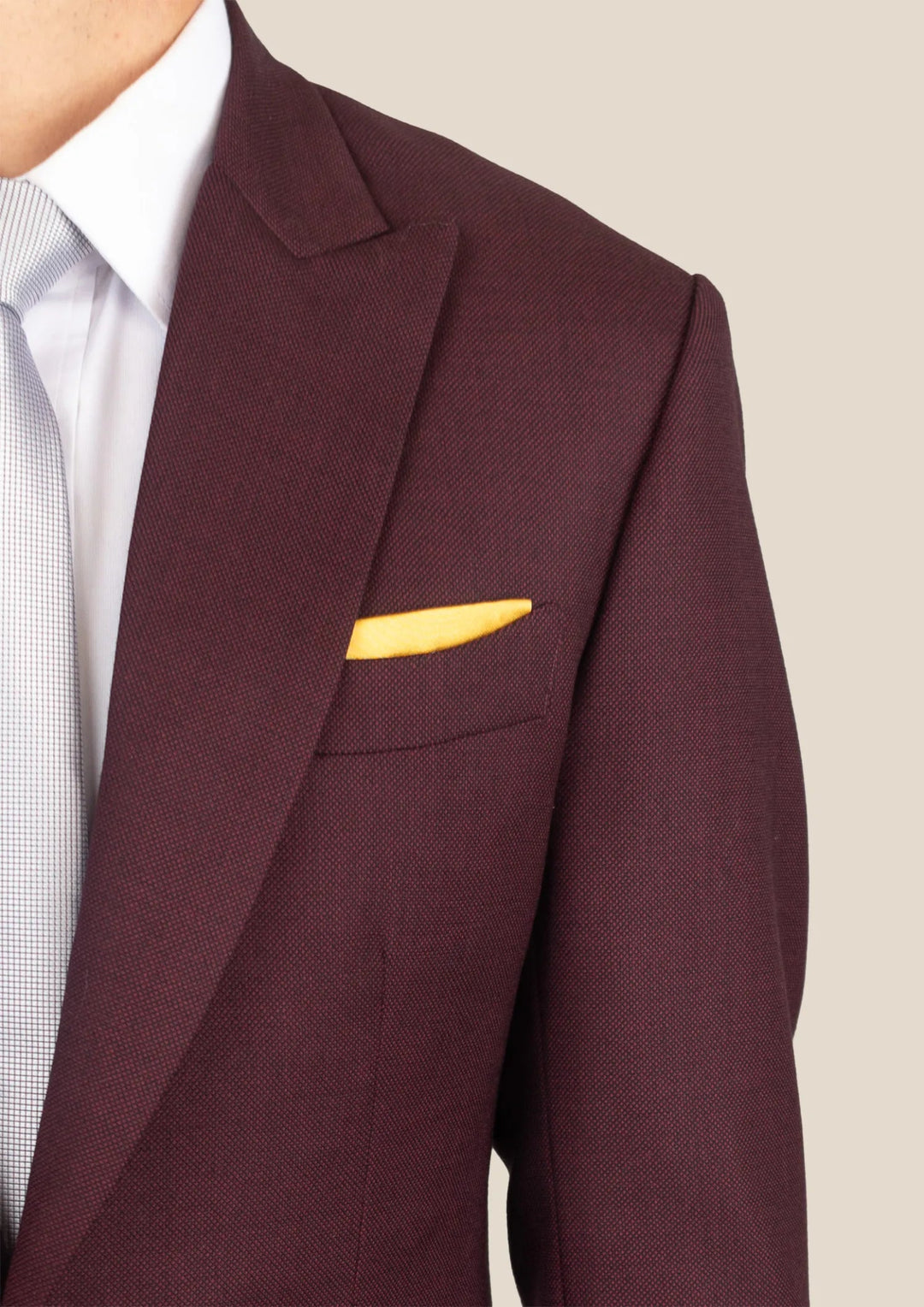 Bowery Deep Burgundy Birdseye Jacket - SARTORO