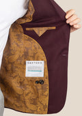 Bowery Deep Burgundy Birdseye Jacket - SARTORO