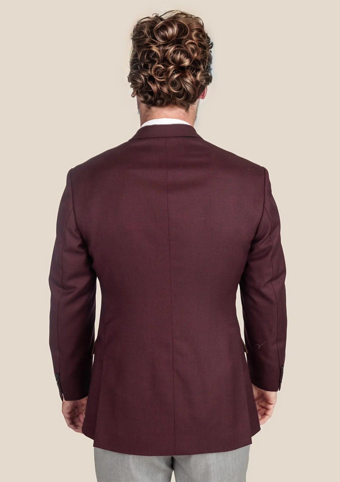 Bowery Deep Burgundy Birdseye Jacket - SARTORO