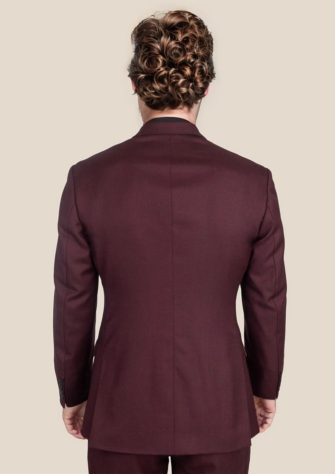 Bowery Deep Burgundy Birdseye Suit - SARTORO