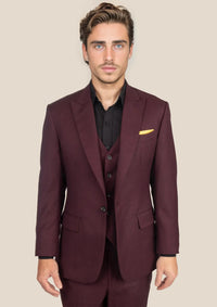 Bowery Deep Burgundy Birdseye Suit