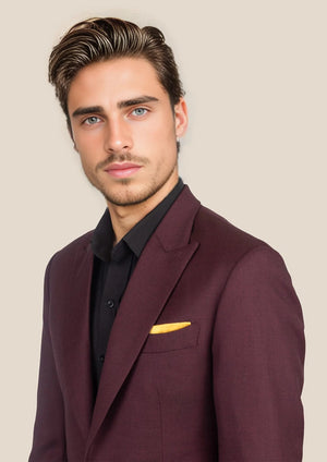 Bowery Deep Burgundy Birdseye Suit - SARTORO