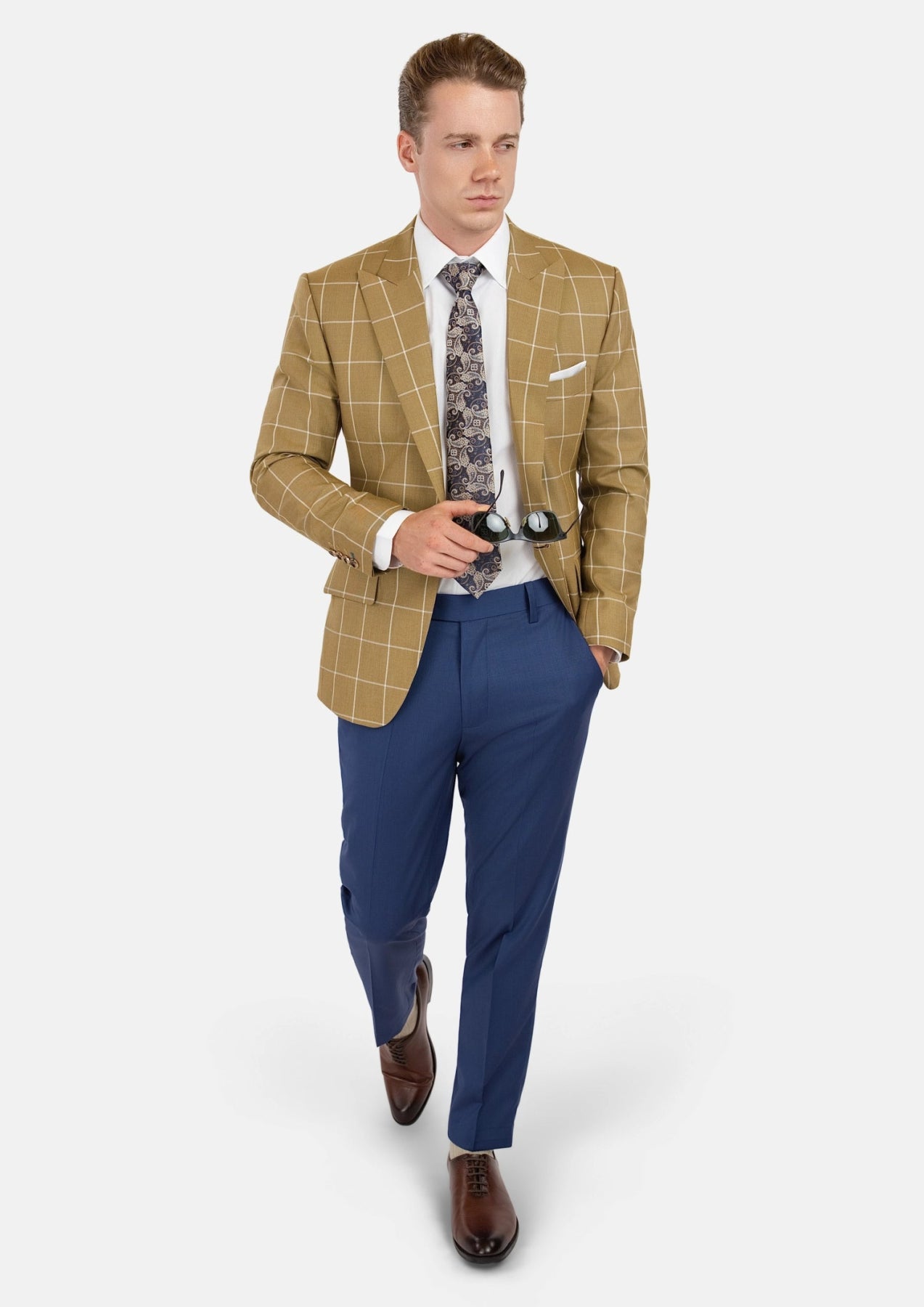 Bowery Gold Windowpane Jacket - SARTORO