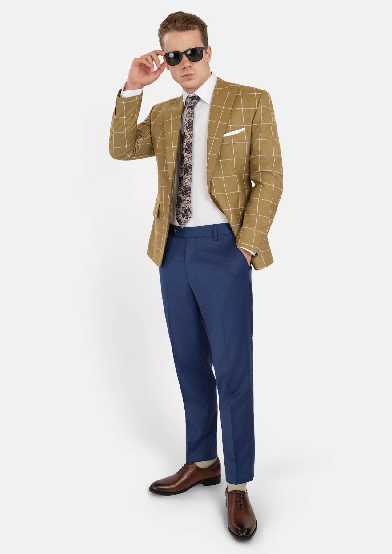 Bowery Gold Windowpane Jacket - SARTORO