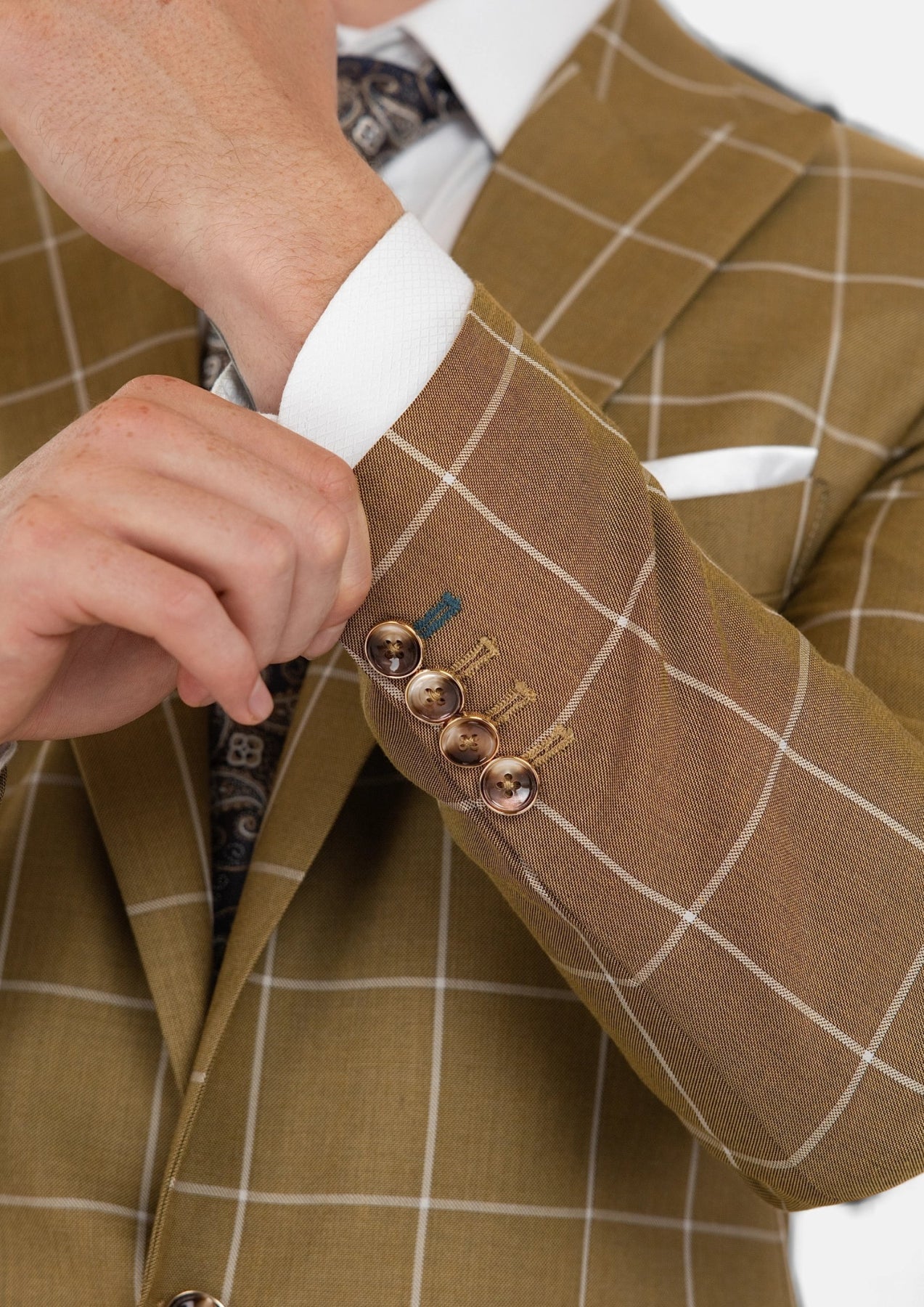 Bowery Gold Windowpane Jacket - SARTORO