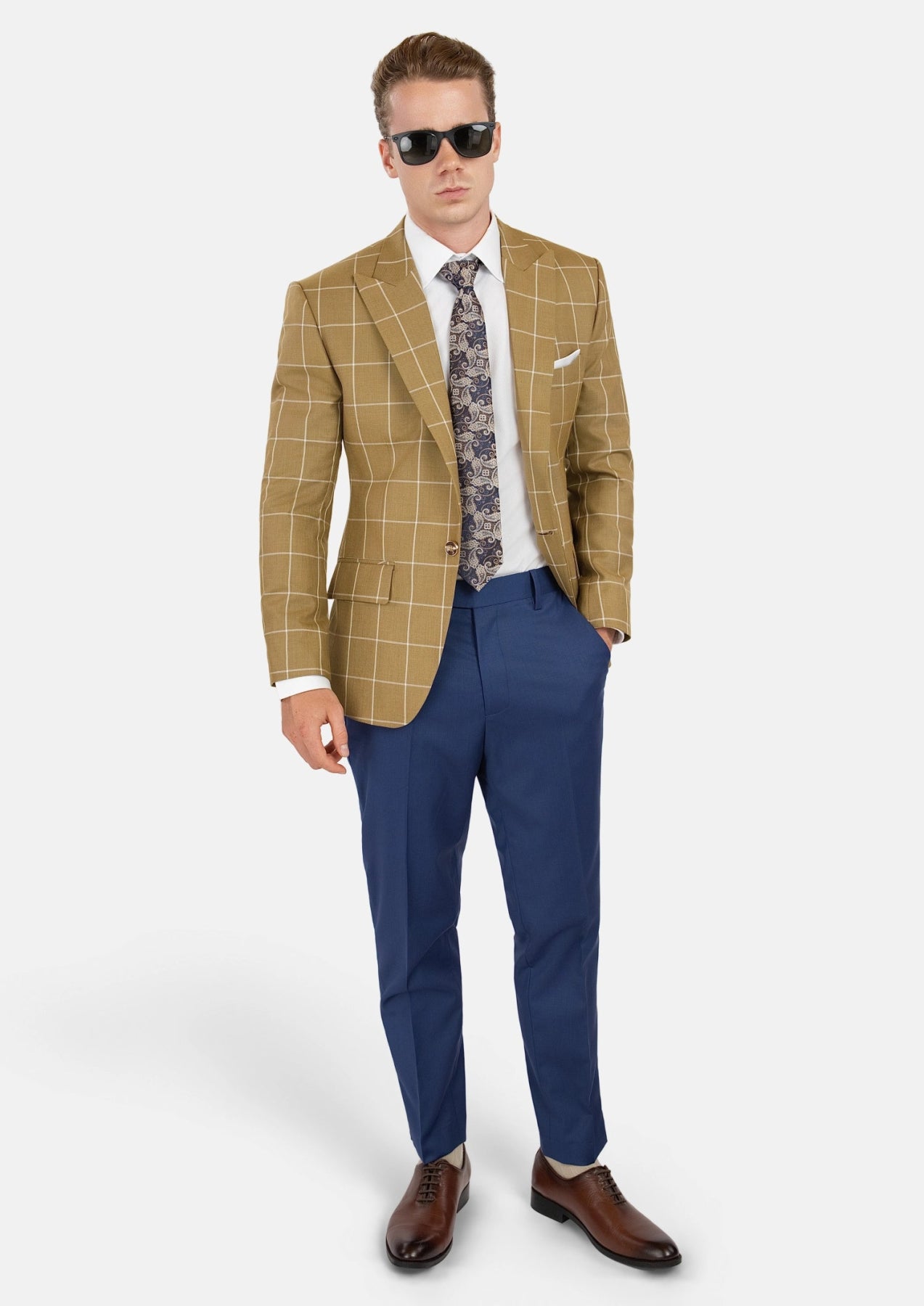 Bowery Gold Windowpane Jacket - SARTORO
